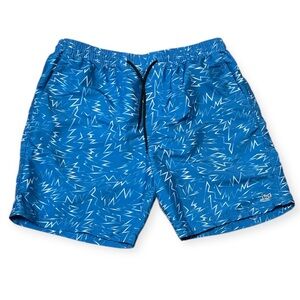 Men's Lost Enterprise Unlined Swim Trunks Abstract Lines Size Large